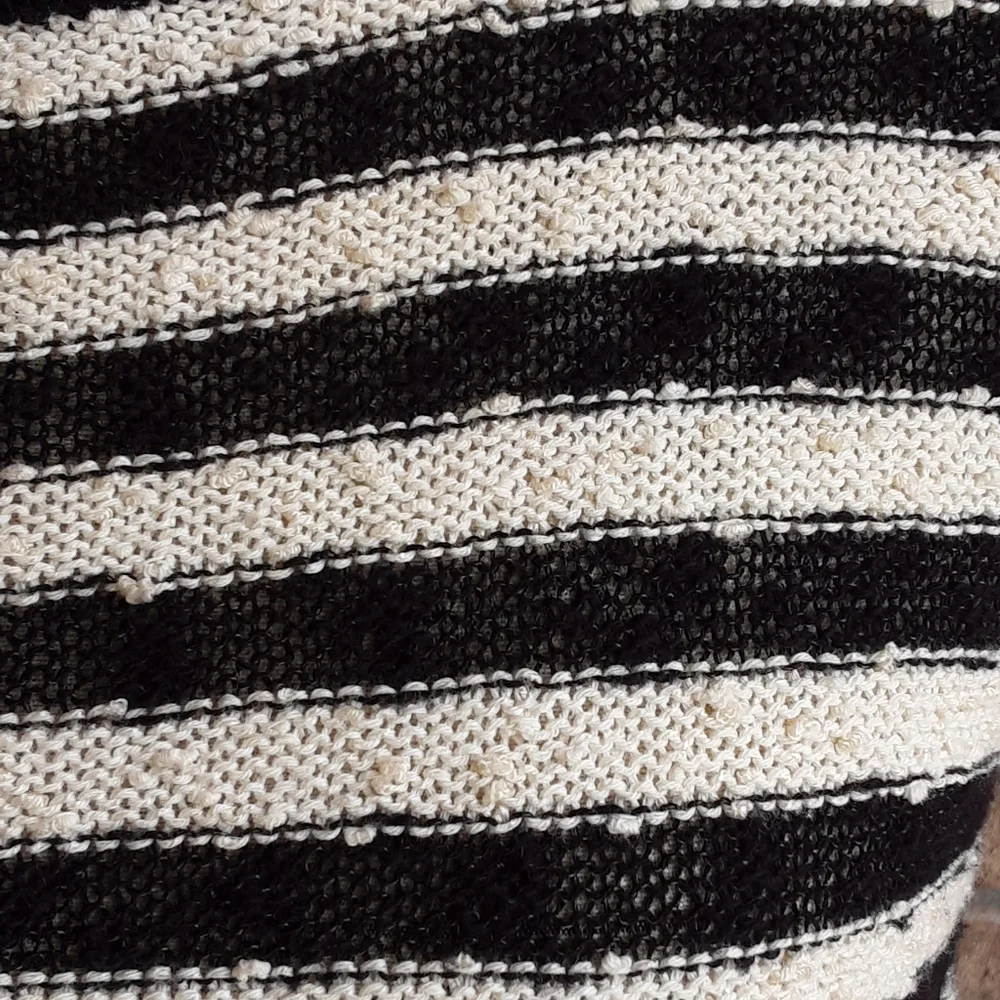 Free People Counting Stripes Black/White Nubby Swing Tunic Sweater Dress.